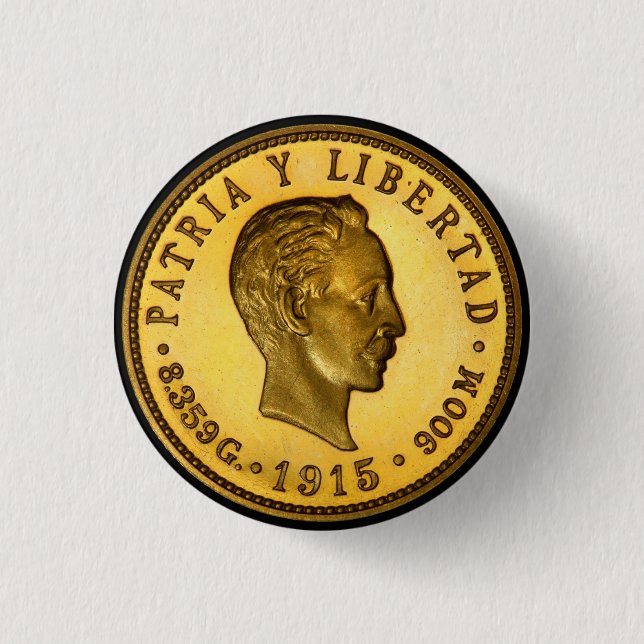 Jose Marti coin (1915) 3 Cm Round Badge (Front)