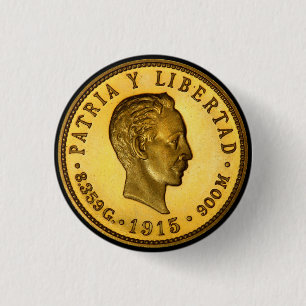 Jose Marti coin (1915) 3 Cm Round Badge
