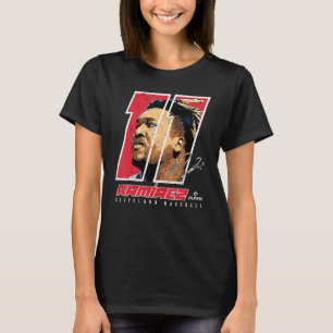 Jose Ramirez - Silhouette Enriquito Cleveland MLBP T-Shirt