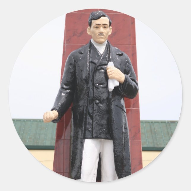 Jose Rizal Monument, Tacloban City Classic Round Sticker (Front)