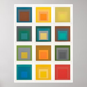 Josef Albers art painting Poster