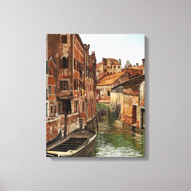 Josef Theodor Hansen Ponte Della Tana Venice Canvas Print (Front)