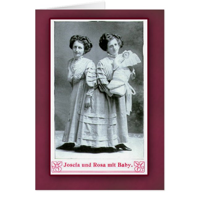 Josefa and Rosa Circus Performers on Cards (Front)