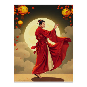 Joseon Moonlight Dance – Korean Mid-Autumn Poster