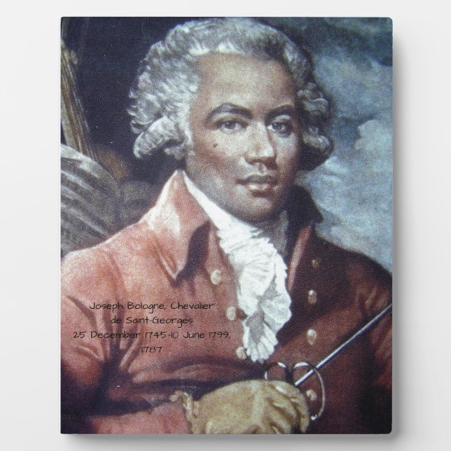 Joseph Bologne, Chevalier de Saint-Georges Plaque (Front)