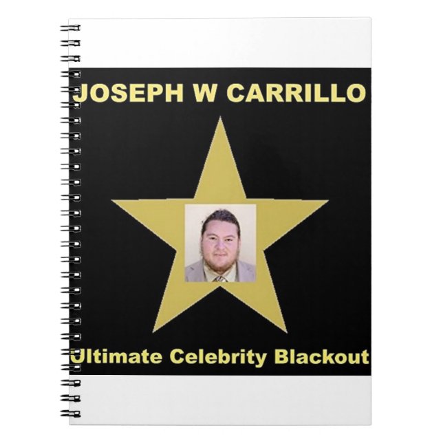 Joseph Carrillo - Ultimate Celebrity Blackout Notebook (Front)