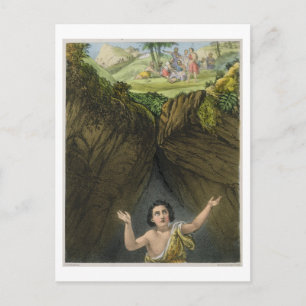 Joseph Cast into the Pit by his Brethren, from a b Postcard