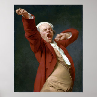 Joseph Ducreux Self-Portrait, Yawning Poster
