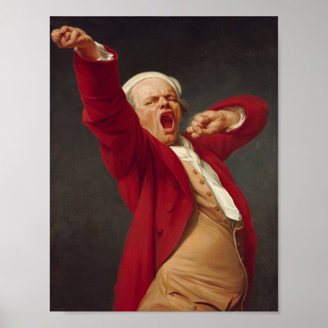 Joseph Ducreux Yawning Self Portrait Poster (Front)