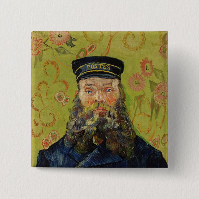 Joseph-Étienne Roulin (by Vincent van Gogh) 15 Cm Square Badge (Front)
