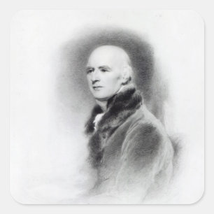 Joseph Farington, engraved by Richard Evans Square Sticker