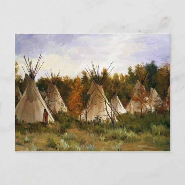 Joseph Henry Sharp The Summer Camp Postcard (Front)