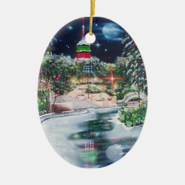 Joseph-Jubilate in Lights-San Antonio Ceramic Tree Decoration (Front)
