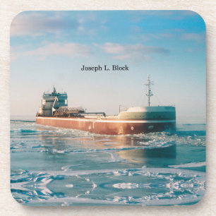 Joseph L. Block set of 6 hard plastic coasters