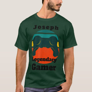 Joseph Legendary Gamer Video Game Player Controlle T-Shirt