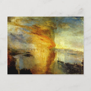 Joseph Mallord Turner - Fire at the Parliament bui Postcard