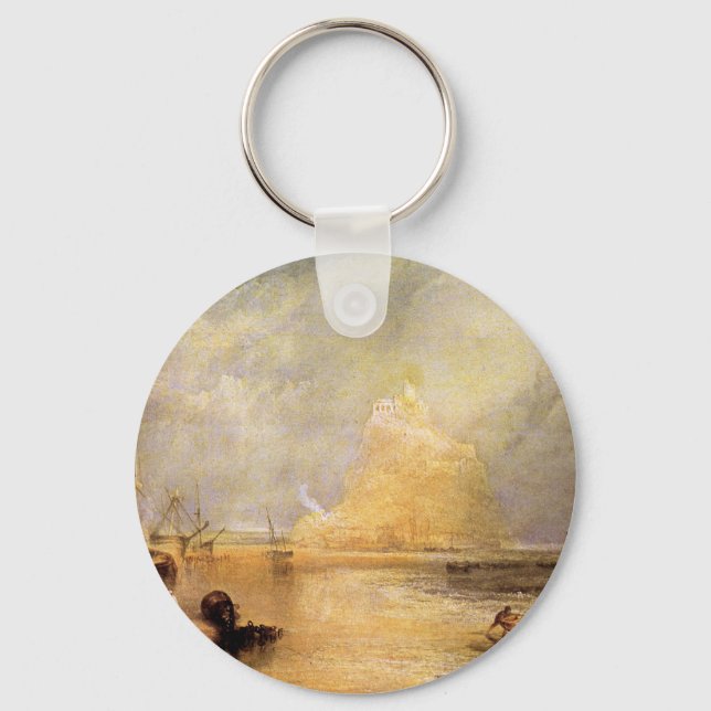 Joseph Mallord Turner - St Michaels Mount Cornwall Key Ring (Front)