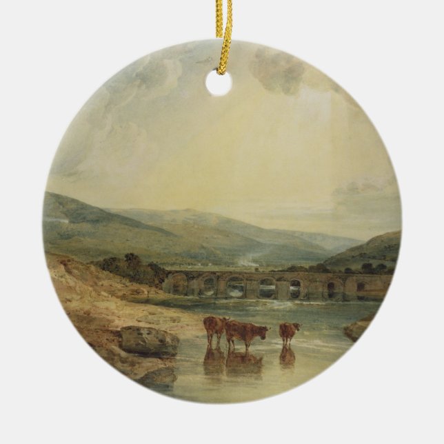 Joseph Mallord William Turner | Bridge over the Us Ceramic Tree Decoration (Front)