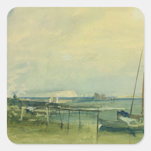 Joseph Mallord William Turner | Coast Scene with W Square Sticker (Front)