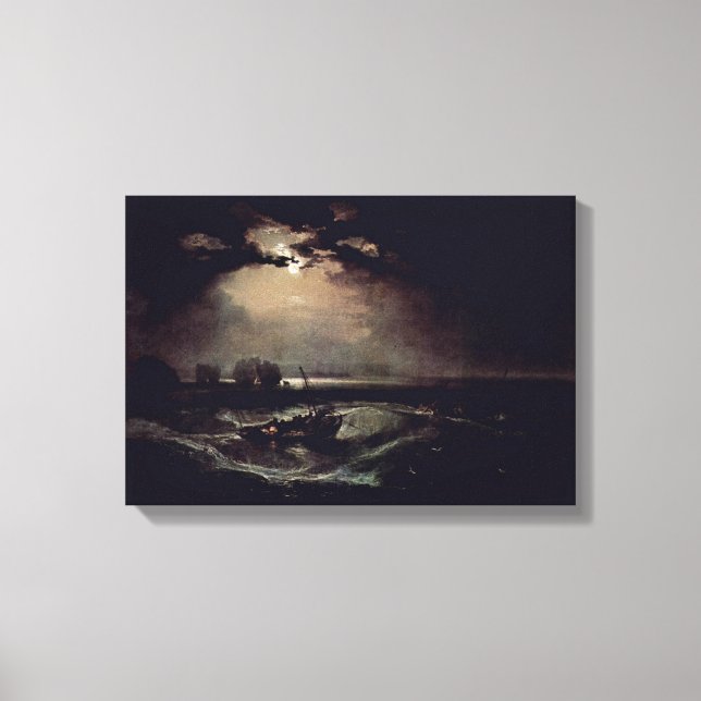 Joseph Mallord William Turner - fishermen at sea Canvas Print (Front)