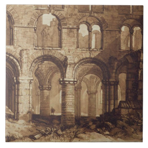 Joseph Mallord William Turner   Holy Island Cathed Tile