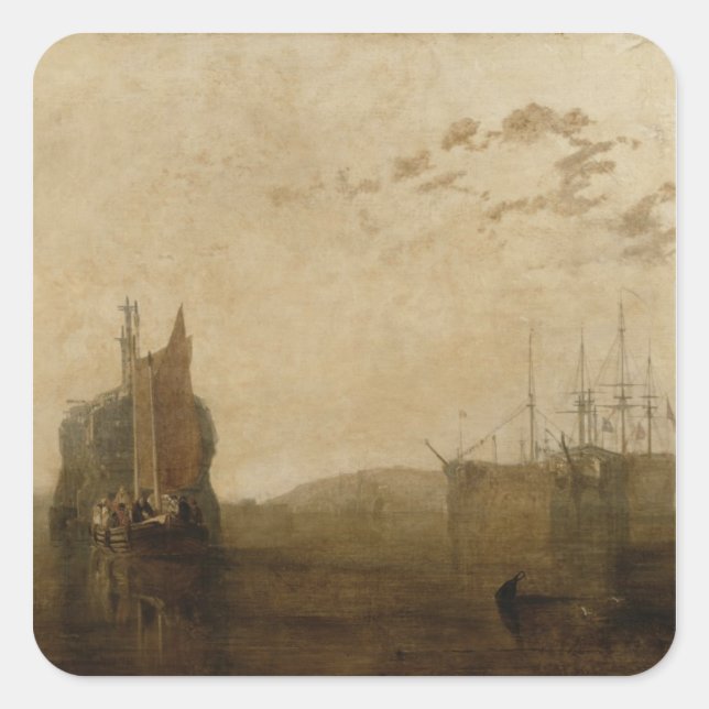 Joseph Mallord William Turner | Hulks on the Tamar Square Sticker (Front)