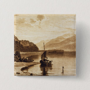Joseph Mallord William Turner   Inverary Pier, 185 15 Cm Square Badge