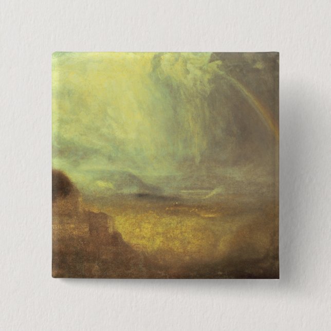 Joseph Mallord William Turner | Landscape with a r 15 Cm Square Badge (Front)