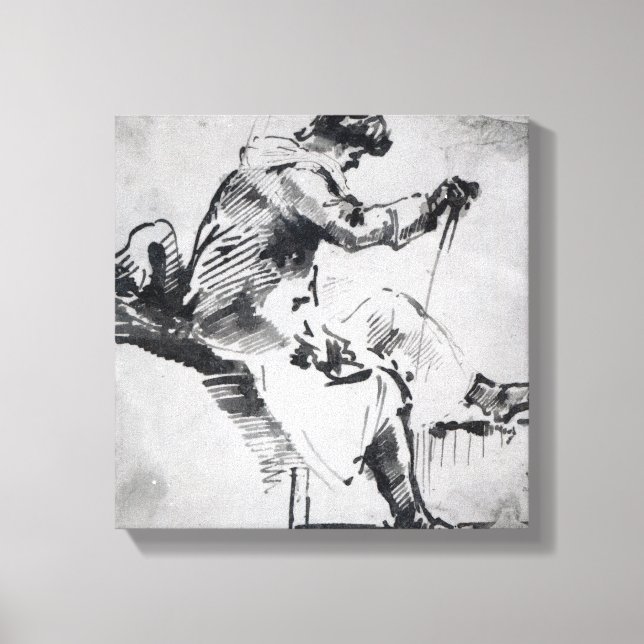 Joseph Mallord William Turner | Seated man Canvas Print (Front)