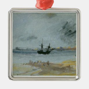 Joseph Mallord William Turner Ship Aground, Brig Metal Tree Decoration