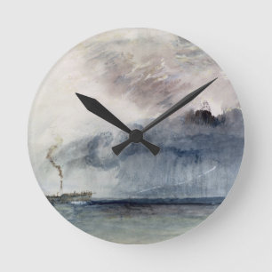 Joseph Mallord William Turner Steamboat in a Sto Round Clock