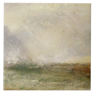 Joseph Mallord William Turner Stormy Sea Breakin Tile