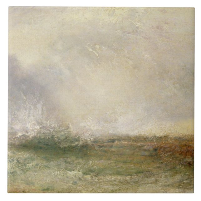 Joseph Mallord William Turner | Stormy Sea Breakin Tile (Front)