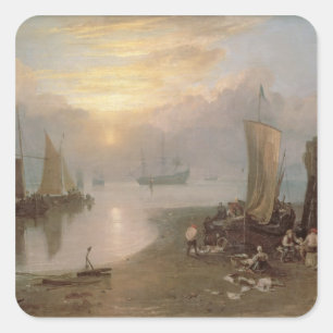 Joseph Mallord William Turner   Sun Rising Through Square Sticker