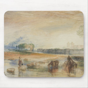 Joseph Mallord William Turner -Sunset and Moonrise Mouse Pad