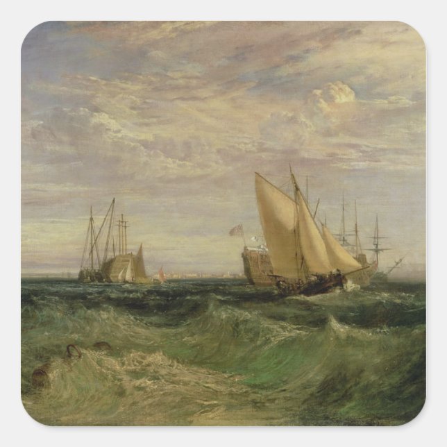Joseph Mallord William Turner | The Confluence of  Square Sticker (Front)
