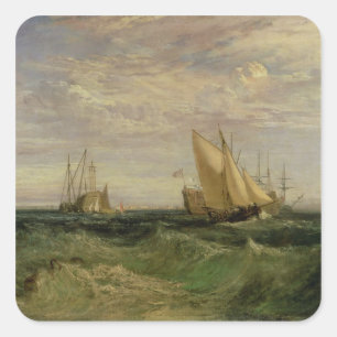 Joseph Mallord William Turner   The Confluence of  Square Sticker