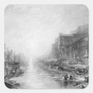 Joseph Mallord William Turner   The Embarkation of Square Sticker
