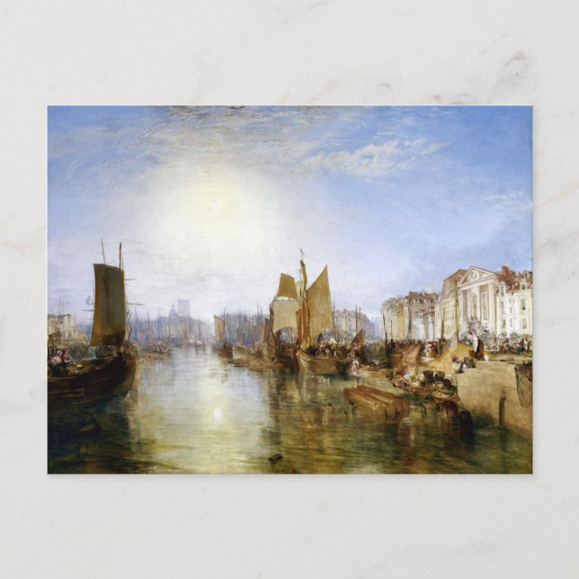 Joseph Mallord William Turner The Harbour of Diepp Postcard (Front)