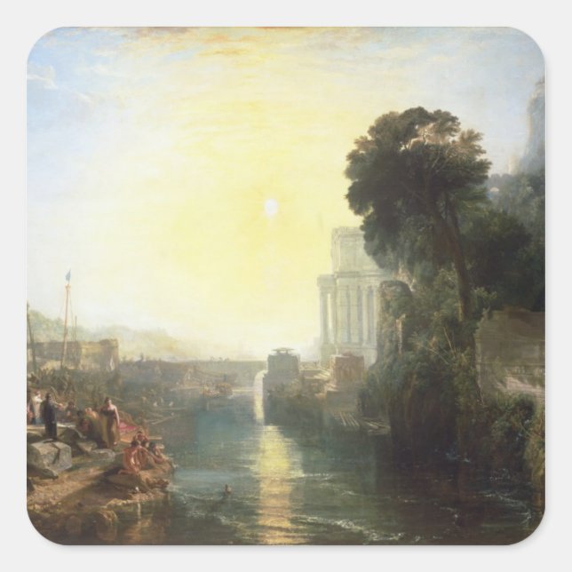 Joseph Mallord William Turner | The Rise of the Ca Square Sticker (Front)