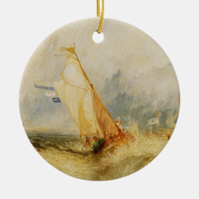 Joseph Mallord William Turner | Van Tromp Going Ab Ceramic Tree Decoration (Front)