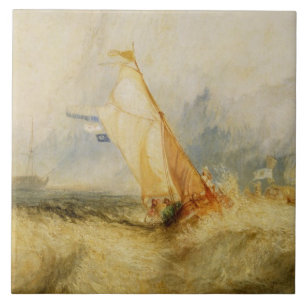 Joseph Mallord William Turner Van Tromp Going Ab Tile