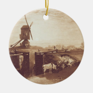 Joseph Mallord William Turner   Windmill and Lock, Ceramic Tree Decoration