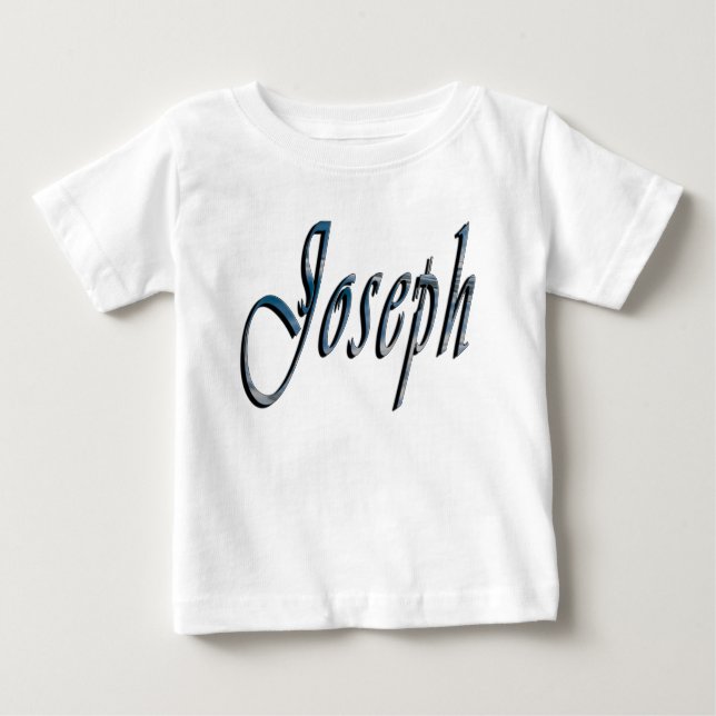 Joseph, Name, Logo, Babies White T-shirt (Front)