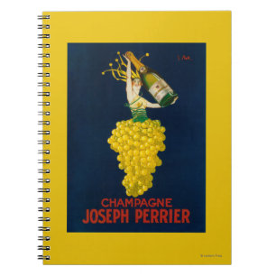 Joseph Perrier Champagne Promotional Poster Spiral Notebook