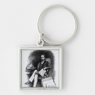 Joseph Pulitzer  from 'The Curio', 1887 Key Ring
