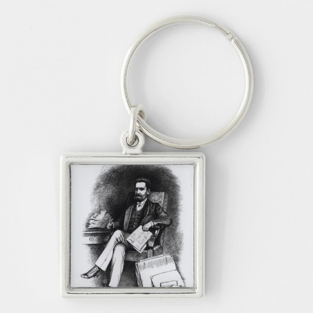 Joseph Pulitzer  from 'The Curio', 1887 Key Ring (Front)