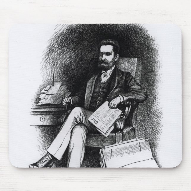 Joseph Pulitzer  from 'The Curio', 1887 Mouse Pad (Front)