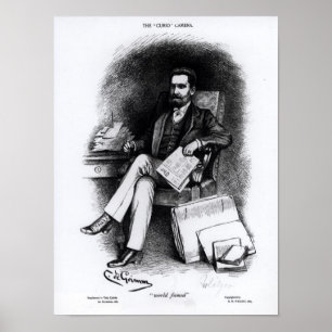 Joseph Pulitzer from 'The Curio', 1887 Poster