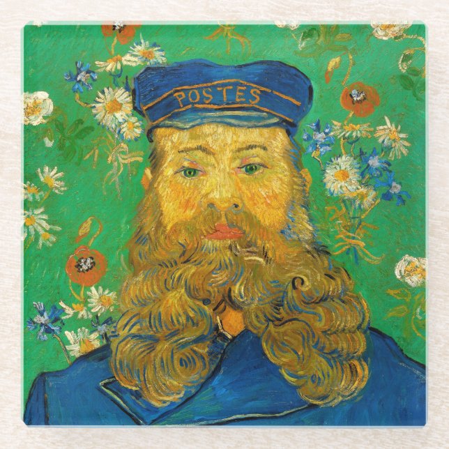 Joseph Roulin - Van Gogh - c1889 Glass Coaster (Front)